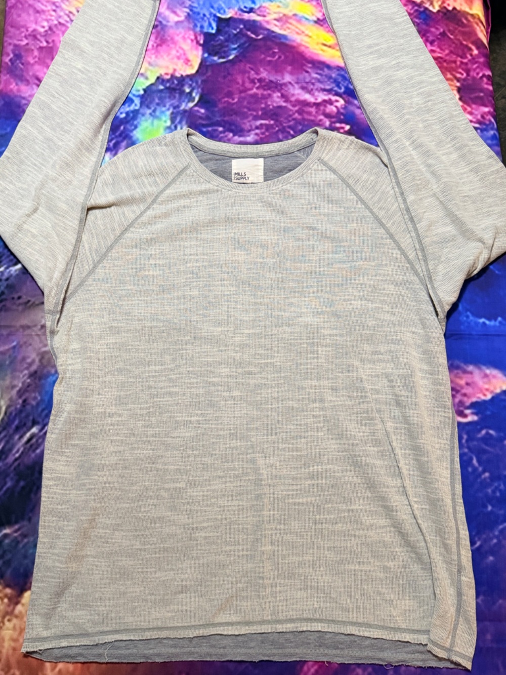 Mills Supply Light Gray Waffle Knit Tee